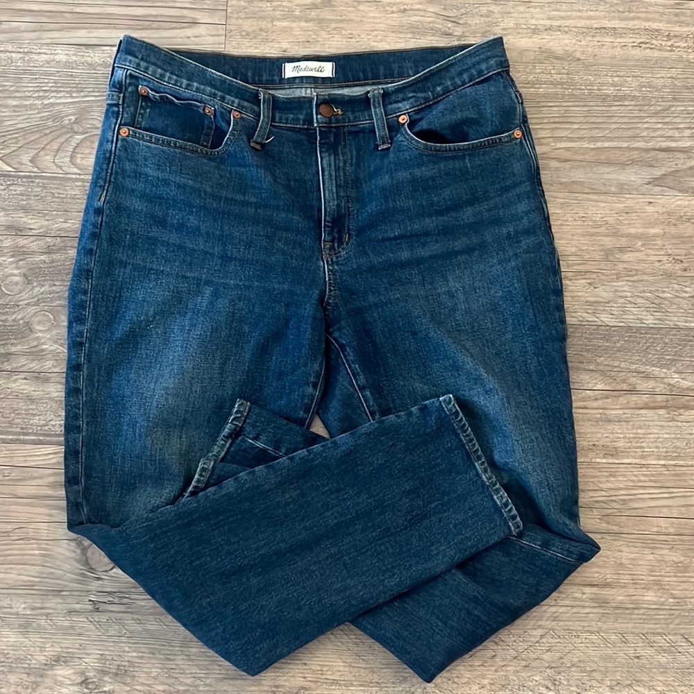 madewell the slim boy jean straight medium wash Sz 30